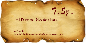 Trifunov Szabolcs névjegykártya